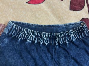 Denim A-Line Skirt