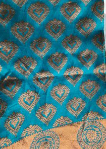 Elegant Teal &amp; Pink Silk Saree