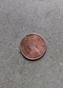 1892 India 1/2 Pice Coin - Collectible