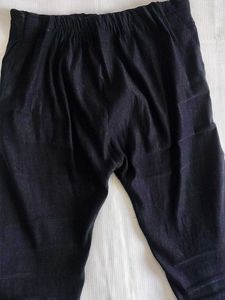 Black Button Detail Leggings