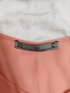 Flowy Coral Cold Shoulder Top