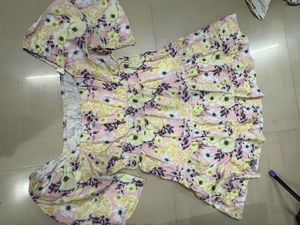 Floral Print Puff Sleeve Dress