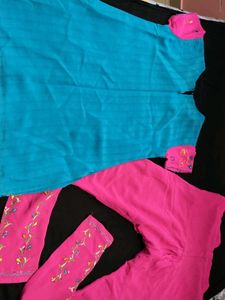 Vibrant Hand-Painted Kurta Set