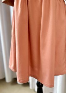 Peach Dress with unique cuff detailing