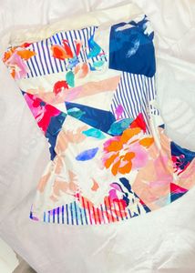 Vibrant Floral Print  sleevless tube top