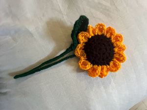 Handmade Crocheted Sunflower Decoration