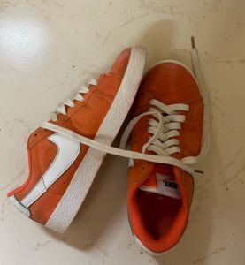 Nike Orange Suede Sneakers