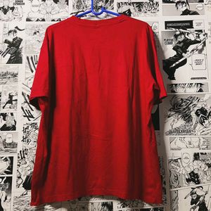 OVERSIZED T SHIRT PLANE RED
