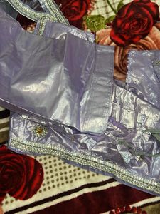 Elegant Lavender Lehenga saree