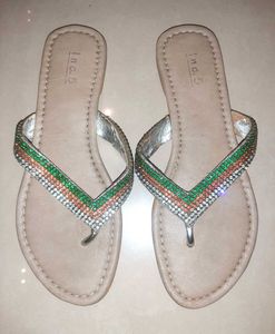 🟩◻🟧 Original INC.5 Crystal Slide Sandals
