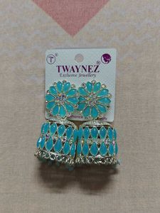 Stunning Blue Jhumka