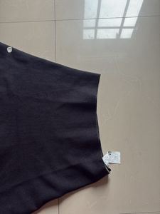 Black Polka Dot Flared Knit Skirt