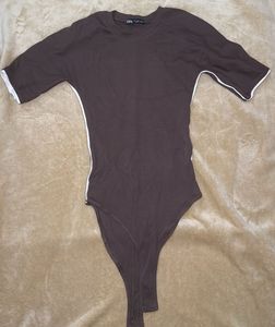 ZARA Brown T-shirt Bodysuit