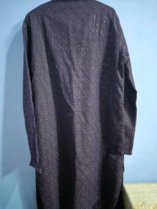 Purple  Embroidered Kurta Set