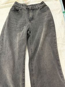 Grey Wide Leg baggy Jeans