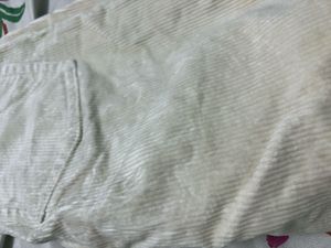 Cream Corduroy Pants velvet