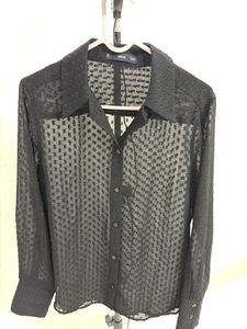 Chic Sheer Black Dot Blouse
