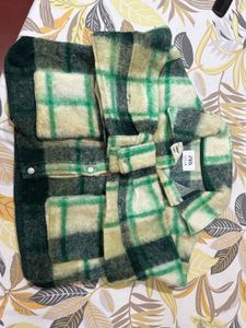 Zara Plaid Shacket Jacket