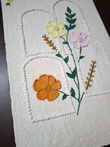 Handmade Textured Floral Wall Art
