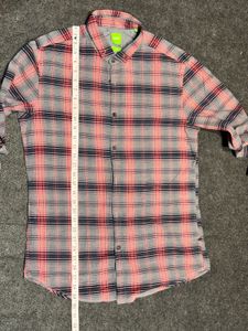 Hugo Boss Men's Premium Cotton Checked Shirt