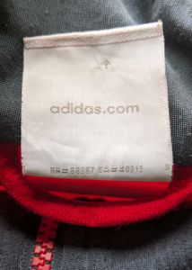 Adidas Red &amp; Gray Track Jacket  clean condition