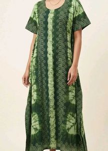 Green Tie-Dye Maxi Nightgown