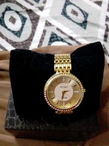 Archies Diva Gold Watch with Embellishments
