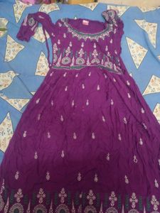 Beautiful Purple Embroidered Anarkali Gown