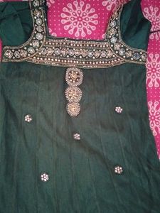 Emerald Green Embellished Dress