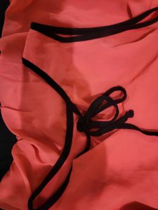 Vibrant Coral Shirred dress