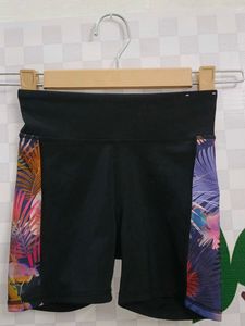 (400)Tropical Print Athletic Shorts
