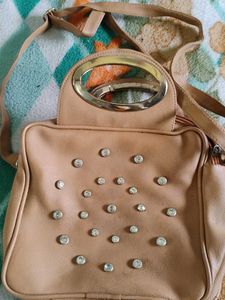 Beige Handbag