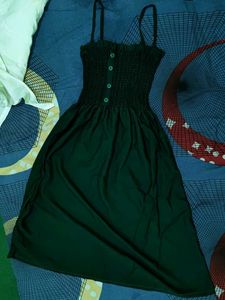 Green Sundress with White Cover-Up