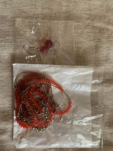 Crystal Orange Beaded Necklace