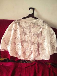 Elegant White Lace Cape Top