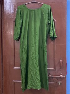 Pakistani Embroidered Green Kurta