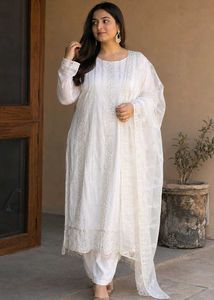 Moon White Color Georgette Sequence Kurta Set
