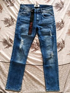 Marvel Men Blue Skinny Fit Mid-Rise
