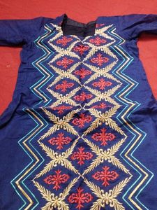 Embroidered Blue Kurta