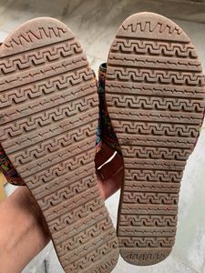 Embroidered Slide Sandals