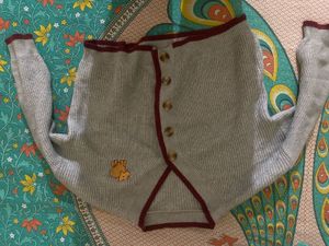 Cute Grey Button-Up Cardigan