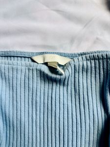 Light Blue Puff Sleeve Top