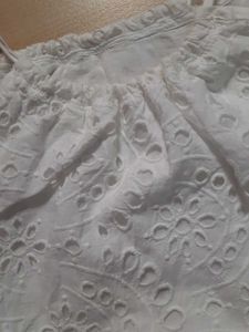 Adorable White Eyelet Dress &amp; Bloomers Set