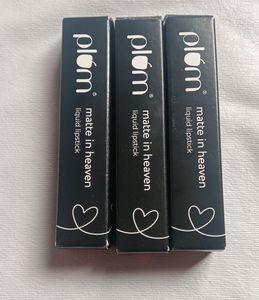 Pack of 3 Plum Liquid Lipstick