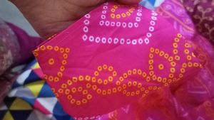 New Bandhani Pink Xxl Kurti