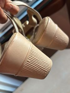 Stylish Beige Woven Strap Sandals