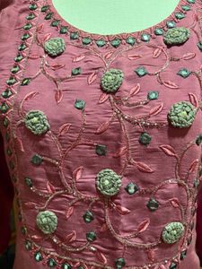 Beautiful Pink Embroidered Kurta
