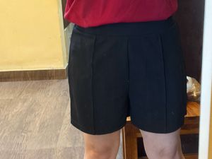 black shorts