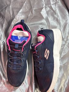 Skechers Navy Blue Pink Running Shoes