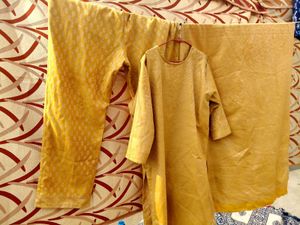 Elegant Ethnic pahmina silk Kurta Set